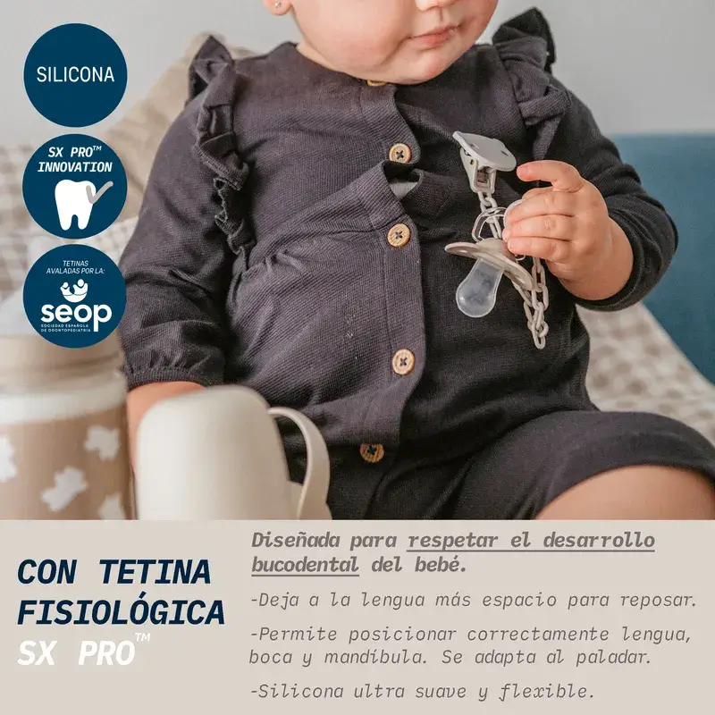 Suavinex Chupetes Tetina Sx Pro 0/6 Meses Wild&Free Beige, 2 unidades - Image 3