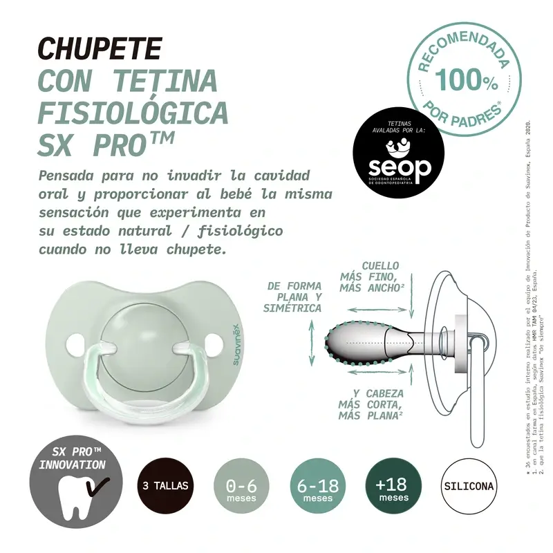 Suavinex Chupetes Tetina Sx Pro +18 Meses Wild&Free Beige, 2 unidades - Image 8