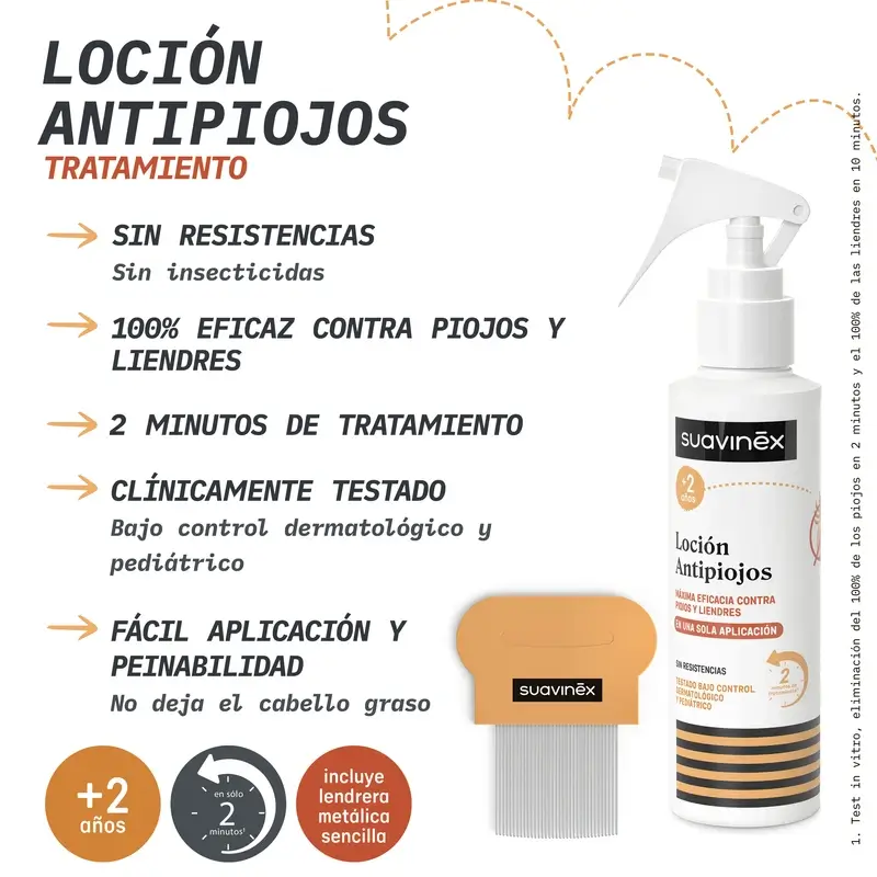Suavinex Pack Loción Antipiojos 125 Ml + Champú Protector 250 Ml + Lendrera, +2 Años - Image 3