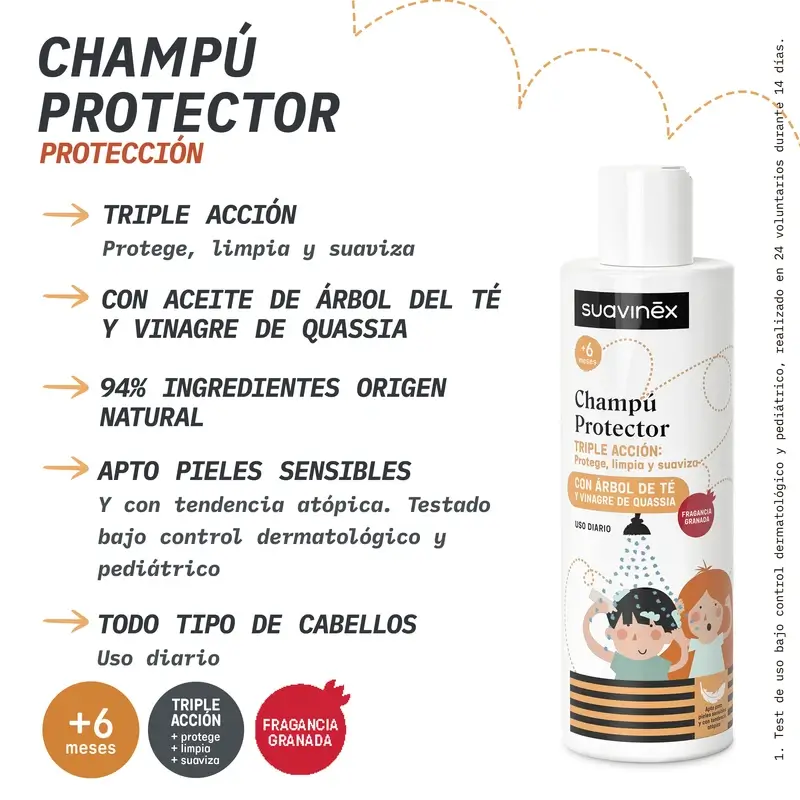 Suavinex Pack Loción Antipiojos 125 Ml + Champú Protector 250 Ml + Lendrera, +2 Años - Image 4