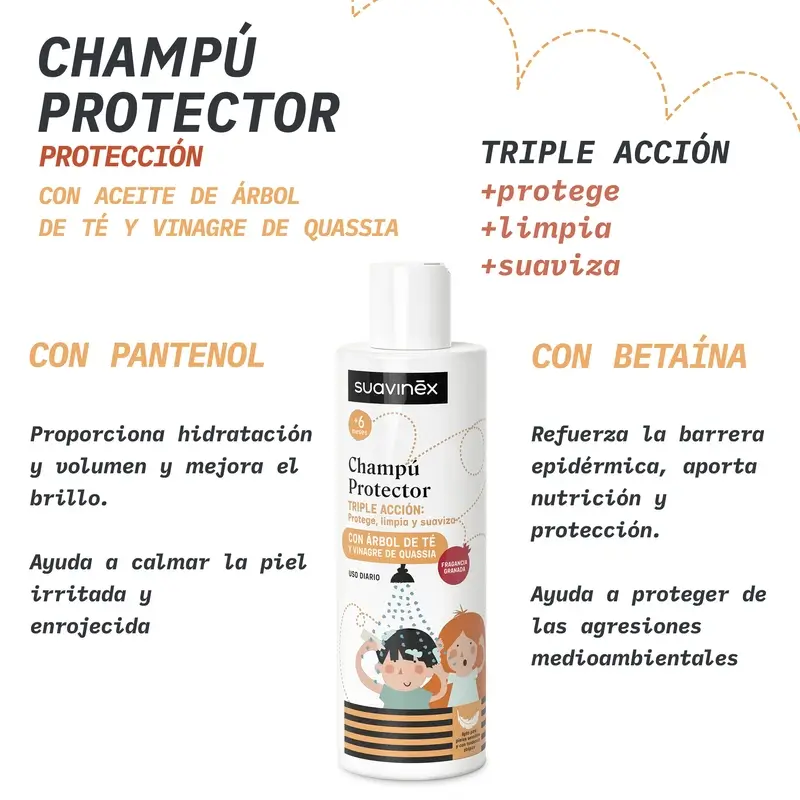 Suavinex Pack Loción Antipiojos 125 Ml + Champú Protector 250 Ml + Lendrera, +2 Años - Image 5