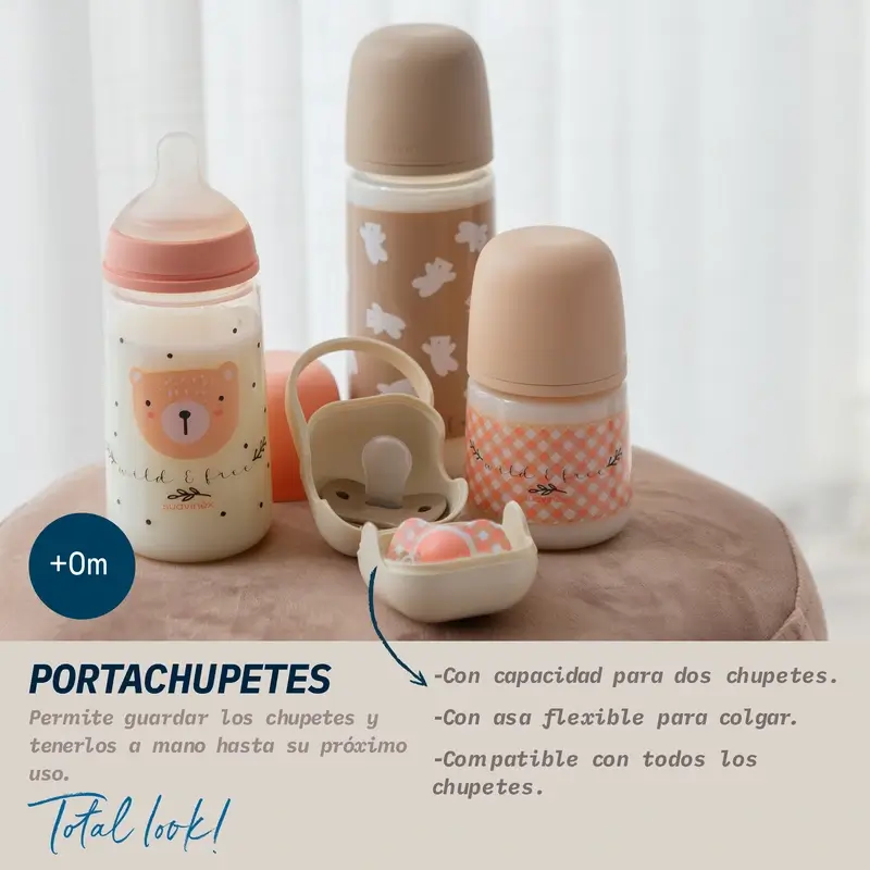Suavinex Portachupetes +0 Meses Wild&Free Beige - Image 2