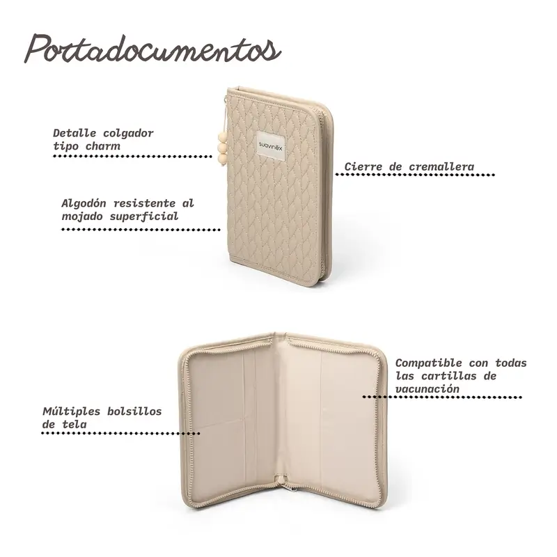 Suavinex Portadocumentos, Beige - Image 4