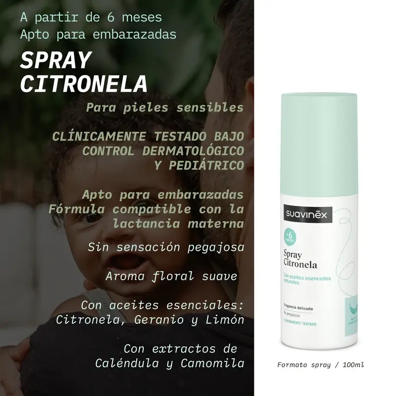 Suavinex Spray De Citronela, +6 Meses Y Embarazadas, 100 Ml - Image 3