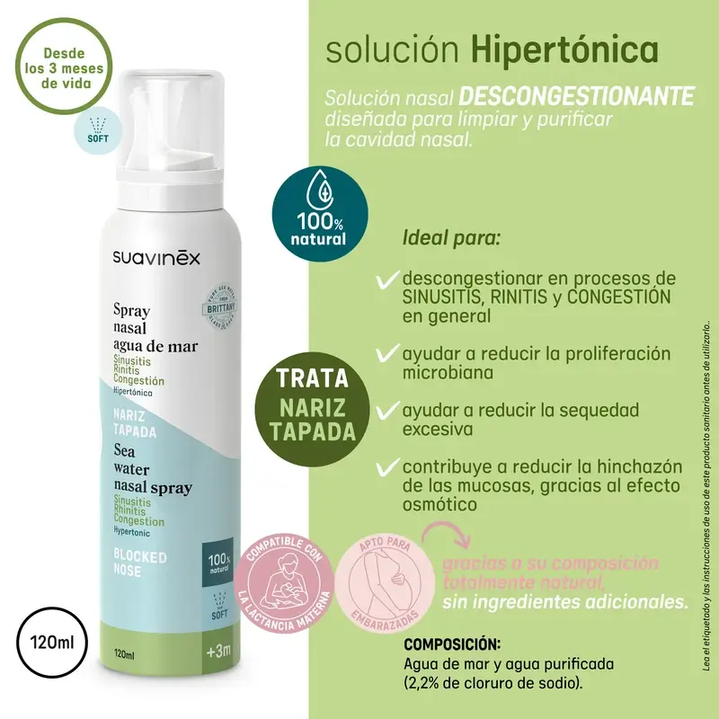 Suavinex Spray Nasal Hipertónico, 120 Ml - Image 6