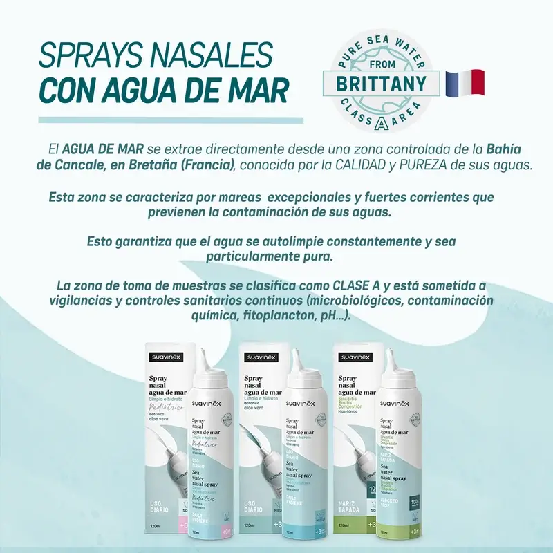 Suavinex Spray Nasal Infantil Isotónico, +3 Años, Higiene Diaria, 120 Ml - Image 5