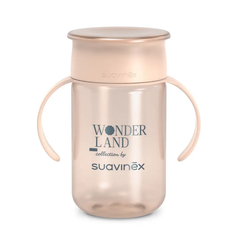 Suavinex Vaso 360 Antiderrame 340 Ml, +12 Meses, Wonderland Rosa - Image 2