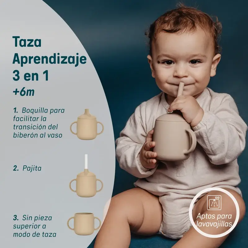 Suavinex Vaso Aprendizaje 3-En-1 De Silicona, +6 Meses, Rosa - Image 11