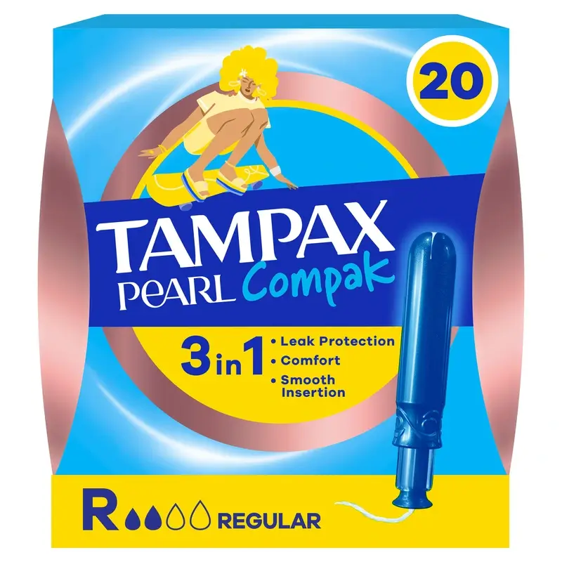 Tampax Pearl Compak Regular Tampones Con Aplicador, 20 Unidades - Image 3