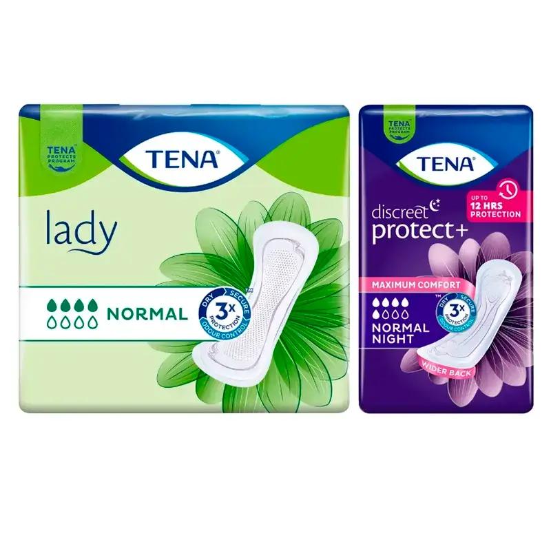 TENA Lady Normal 1 x 24 uds + TENA Discreet Normal Night 1 x 10 uds - 1 SEMANA