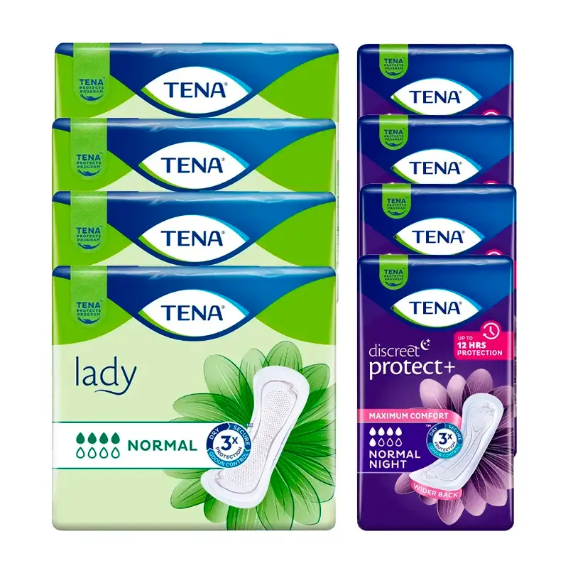 TENA Lady Normal 4 x 24 uds + TENA Discreet Normal Night 4 x10 uds - 1 MES