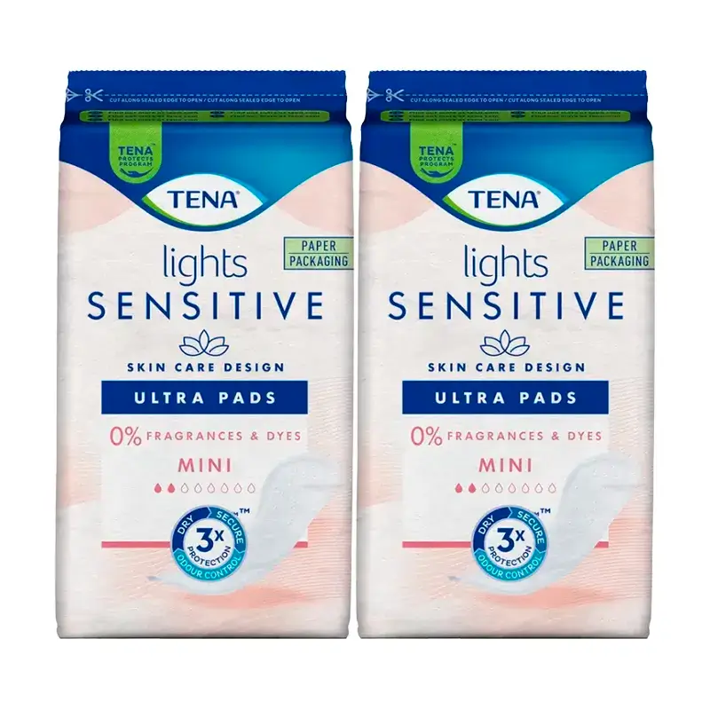 TENA Lights sensitive Mini Ultra 2 X 20 Unidades - recomendado menopausia