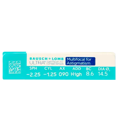 Ultra Lentillas Multifocales Para Astigmatismo Mensuales , 6 unidades - -3.75, -0.75, 170, 8.6, Alta, 14.50 - Image 3