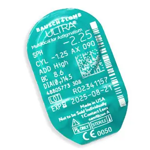 Ultra Lentillas Multifocales Para Astigmatismo Mensuales , 6 unidades - +1.25, -0.75, 20, 8.6, Baja, 14.50 - Image 2