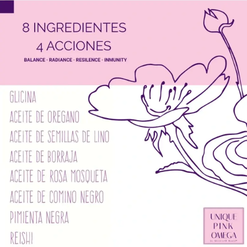 Unique Pink Omega, 60 cápsulas - Image 5