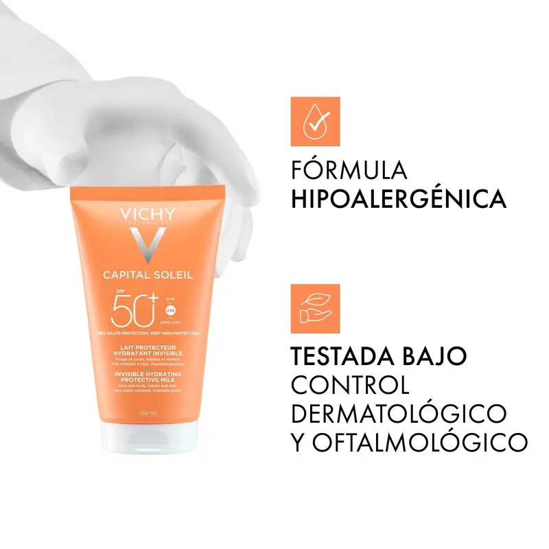 Vichy Solar Capital Soleil Leche Protectora Hidratante Spf 50+ , 150 ml - Image 3