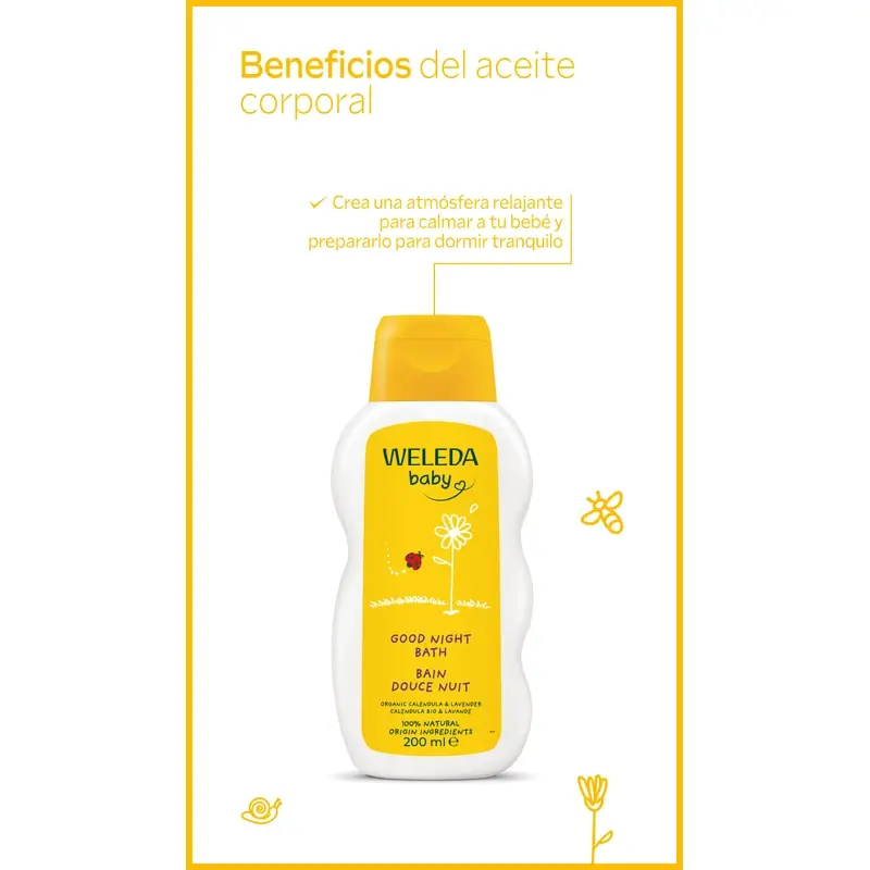 Weleda Caléndula Baño Buenas Noches, 200 ml - Image 4