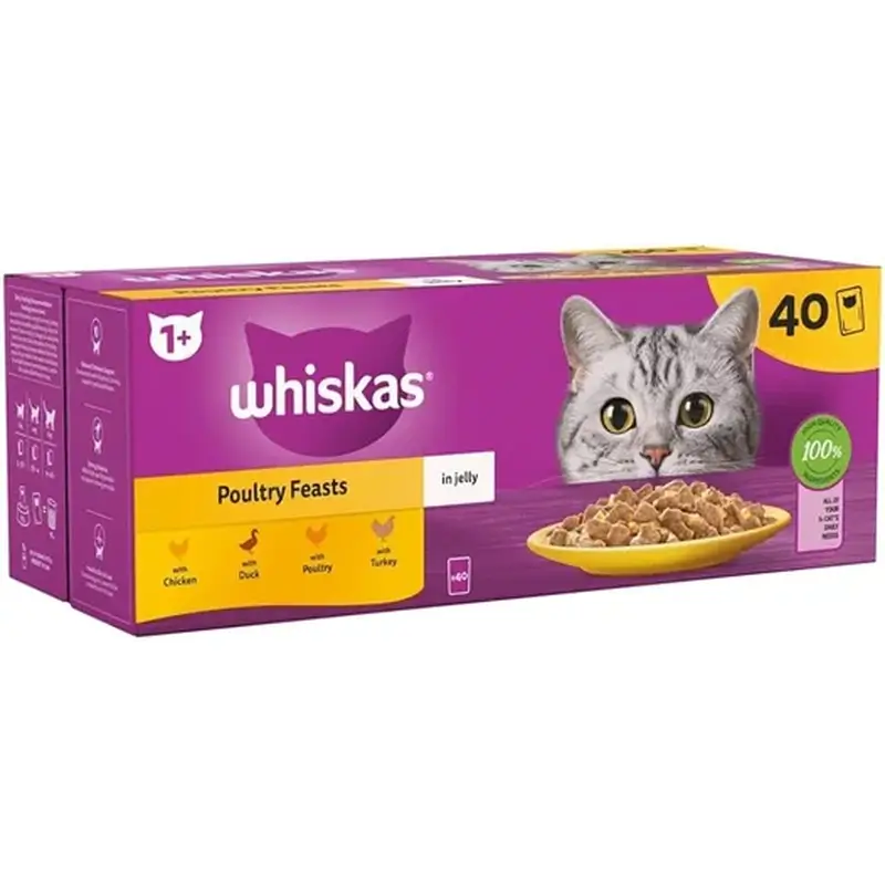 Whiskas Bundle Aves En Gelatina 40X85G