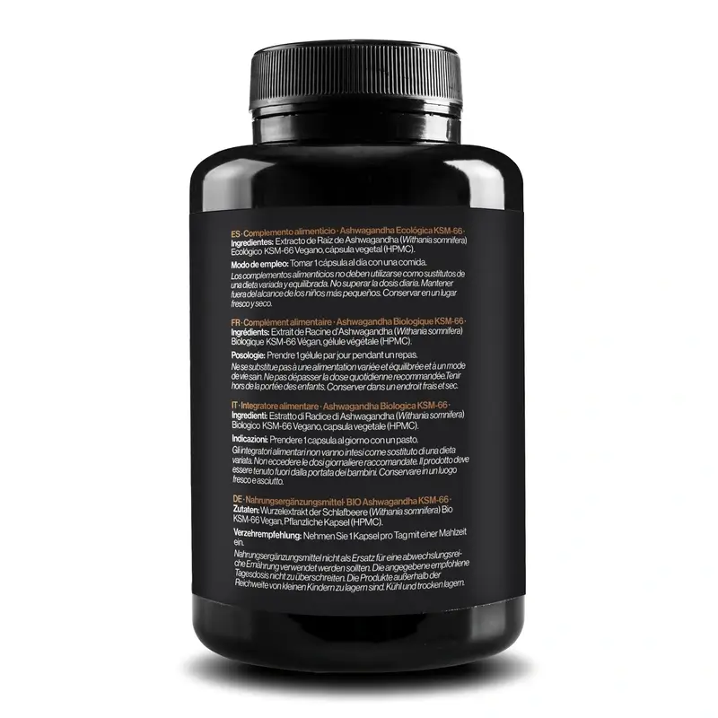 Zenement Ashwagandha Ecológica Ksm-66, 120 cápsulas veganas - Image 2