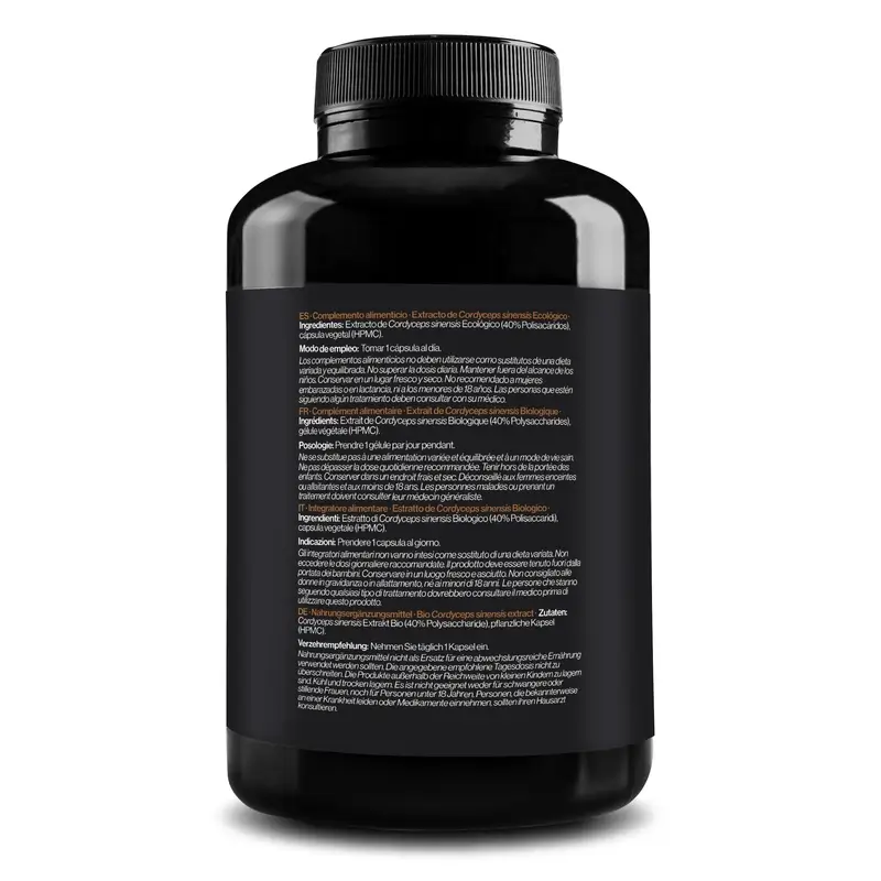 Zenement Cordyceps Sinensis Ecológico, 180 cápsulas veganas - Image 3