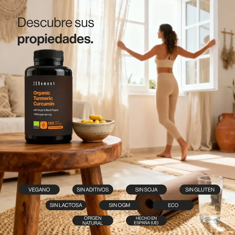 Zenement Cúrcuma Ecológica, 120 cápsulas veganas - Image 2