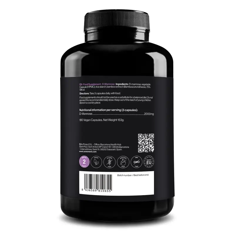 Zenement D-Manosa, 180 cápsulas veganas - Image 2
