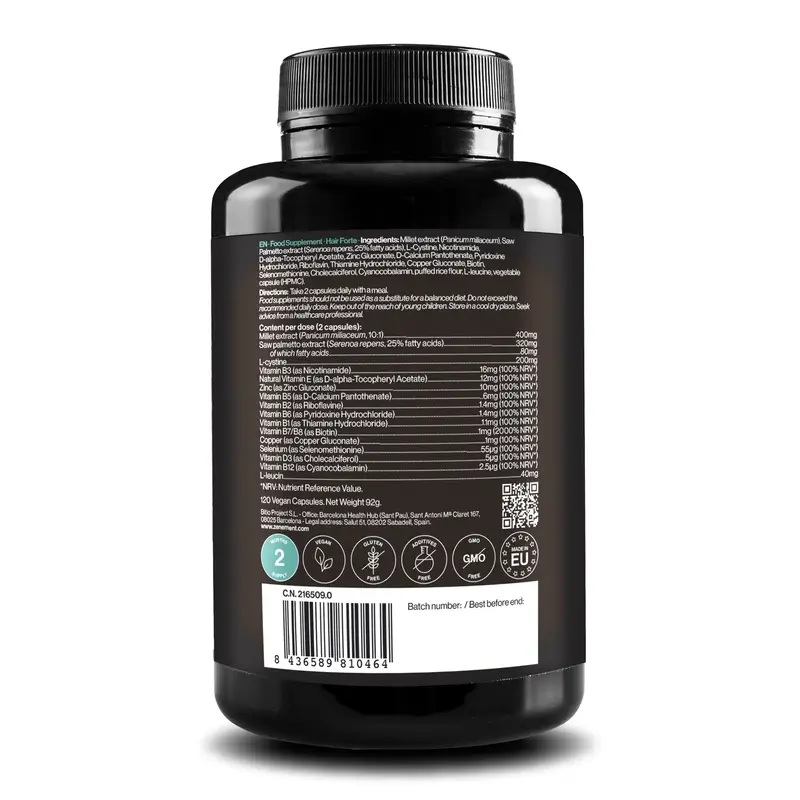Zenement Hair Forte, 120 cápsulas vegetarianas - Image 2