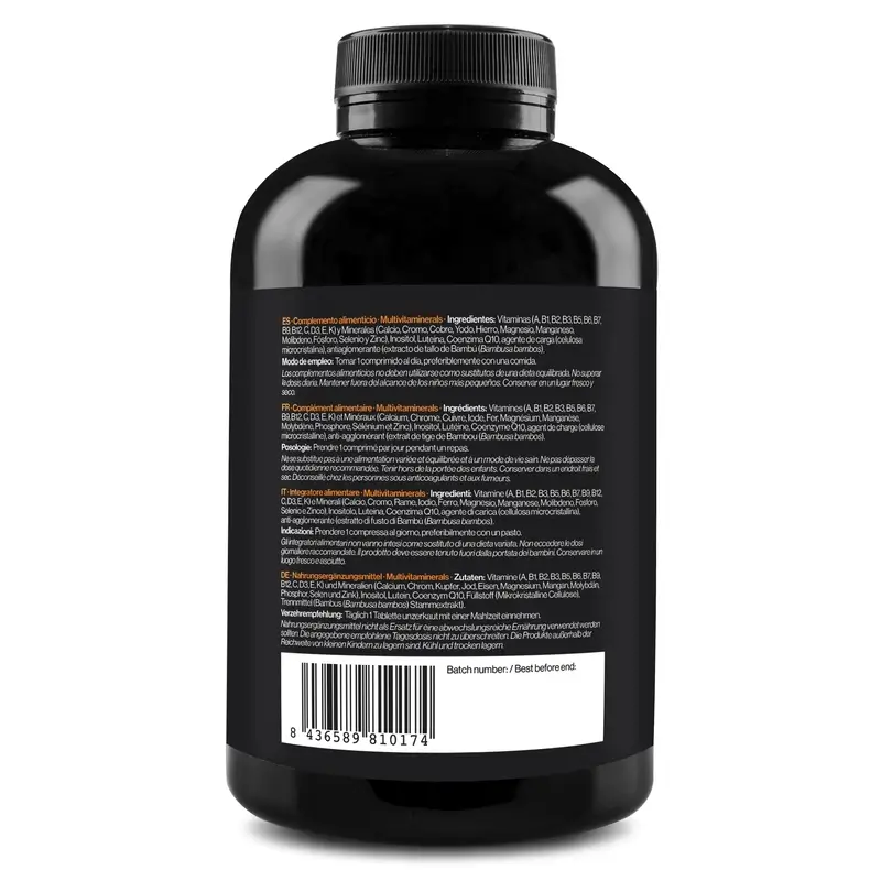 Zenement Multivitaminerals, 240 comprimidos vegetarianos - Image 2