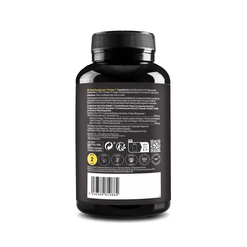 Zenement Omega-7, 120 cápsulas blandas veganas - Image 2